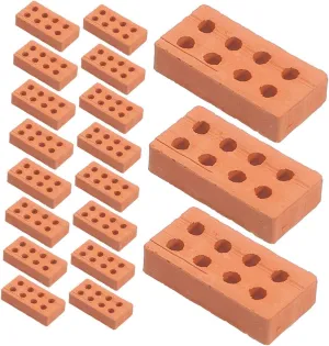 OHPHCALL 200pcs Mini Simulation Bricks for Crafts Miniature Models Dollhouse Accessories Realistic Fake Bricks for Mini Garden and Table Decoration