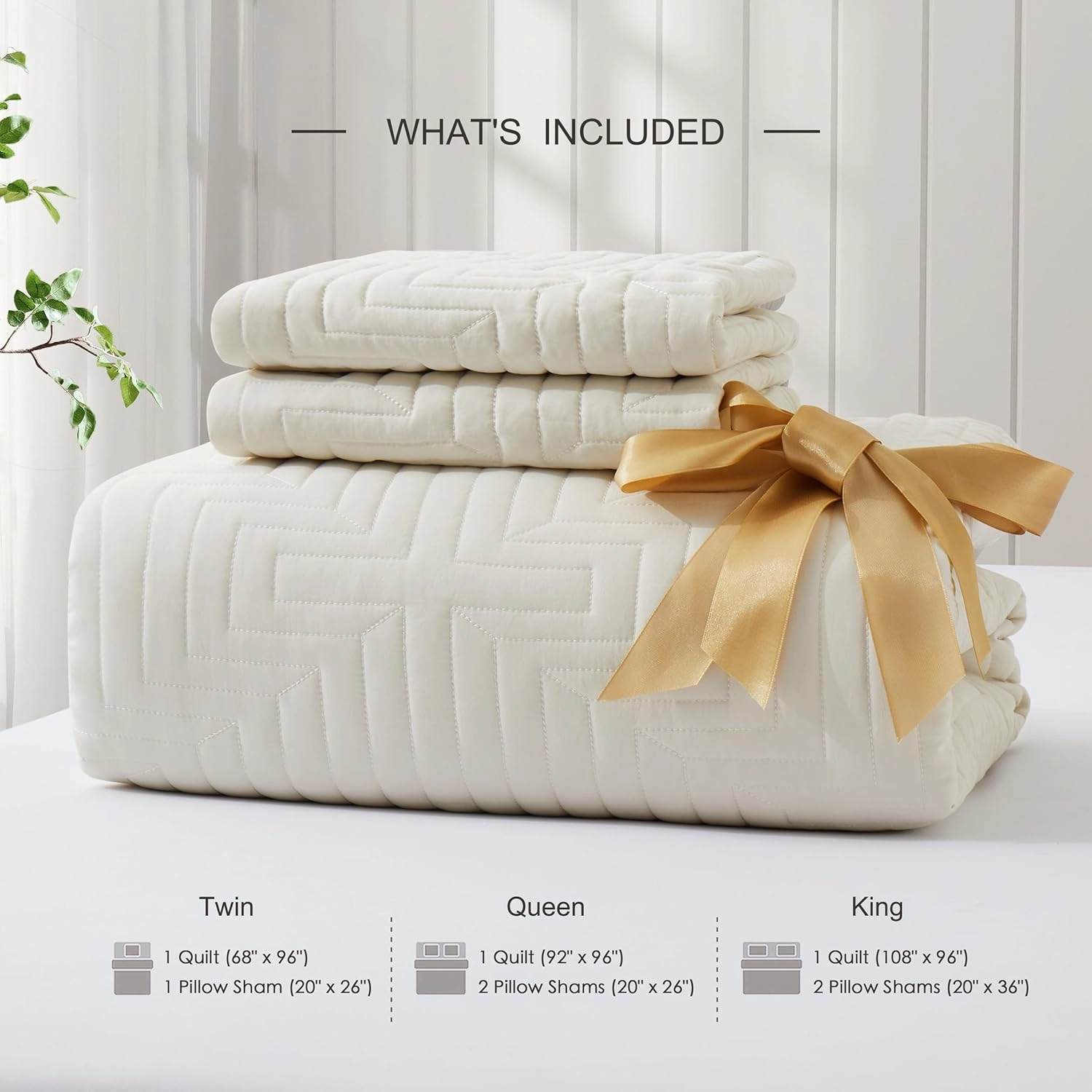 Oli Anderson Queen Size Quilts Comforter Sets with 2 Pillow Shams, Lightweight Bedspread Coverlet with Basket Weave Pattern, Quilted Blanket Thin Comforter Bed Cover Set for All Seasons, Beige