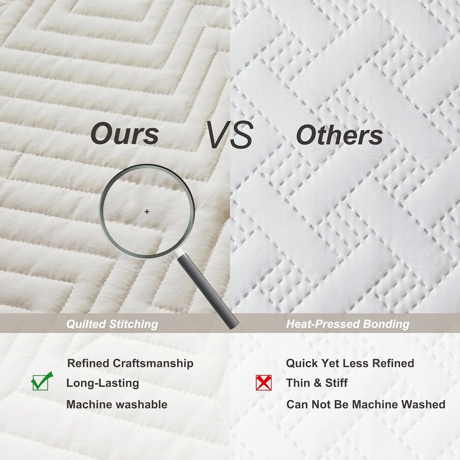 Oli Anderson Queen Size Quilts Comforter Sets with 2 Pillow Shams, Lightweight Bedspread Coverlet with Basket Weave Pattern, Quilted Blanket Thin Comforter Bed Cover Set for All Seasons, Beige