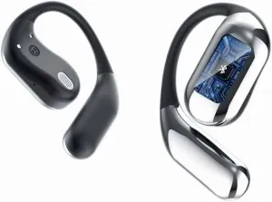Open Ear Bone Conduction Headphones,Intelligent Touch Screen Bluetooth 5.4 Headphones, Over The Ear Earbuds with Earhooks Sport Headsets IPX7 Waterproof Earphones for Running Workout