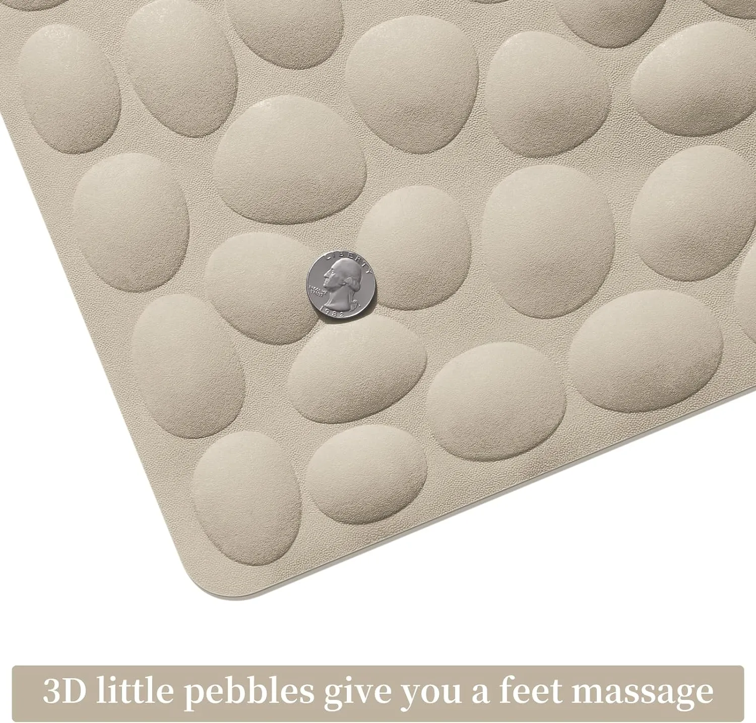 OTHWAY Bathtub Mat Non Slip, Rubber Bath Mat for Kids for Baby, 16x31.5 inch Large Bath Mats for Bathroom Tub with Strong Suction Cups (Brown)