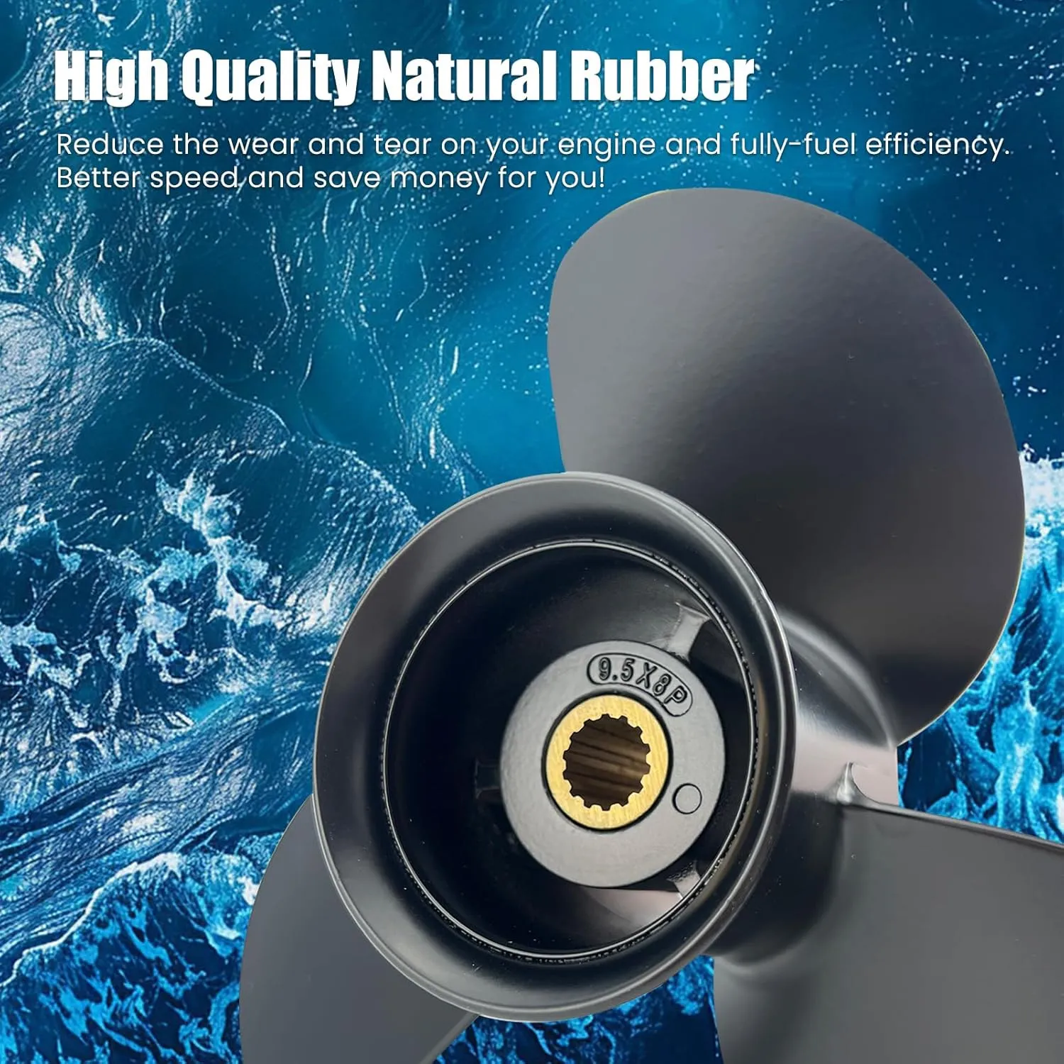 Outboard Propeller Aluminum Boat Propeller fit Tohatsu Engines 9.9-20 HP 25-30HP 35-50HP 60-140HP,14x13 9.7x10 9.5x8 11.6x11,RH