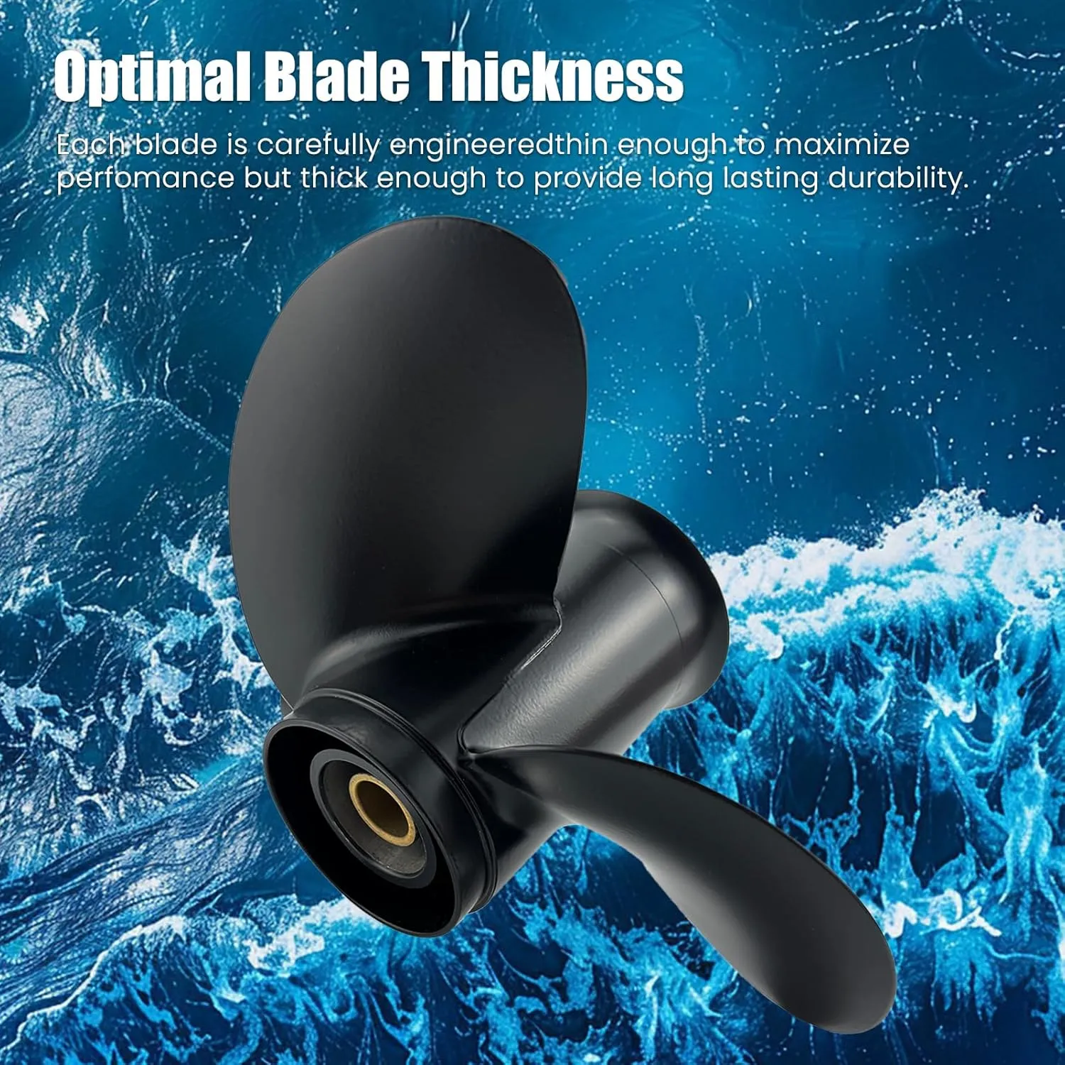 Outboard Propeller Aluminum Boat Propeller fit Tohatsu Engines 9.9-20 HP 25-30HP 35-50HP 60-140HP,14x13 9.7x10 9.5x8 11.6x11,RH