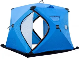 Outdoor Winter Camping Winter Fishing Tent Ice Fishing Shelter Bold Skeleton, Strong Wind Resistance, Easy to Retract Suitable for 2-3 People (Sky Blue)