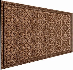 Outdoor Door Mat for Front Door 36 x 59 inch Welcome Debris Mud Trapper Outside Rubber Floor Mat Rug Large Extra Thick Textured Outdoor Mat for Entryway Frontgate Waterproof Brown