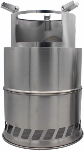 Outdoor Portable Wood Fire Stove, Picnic Stove, Small Windproof Stove, Self-Driving Home Rural Barbecue Stove, Easy to Store and Carry.(Large)