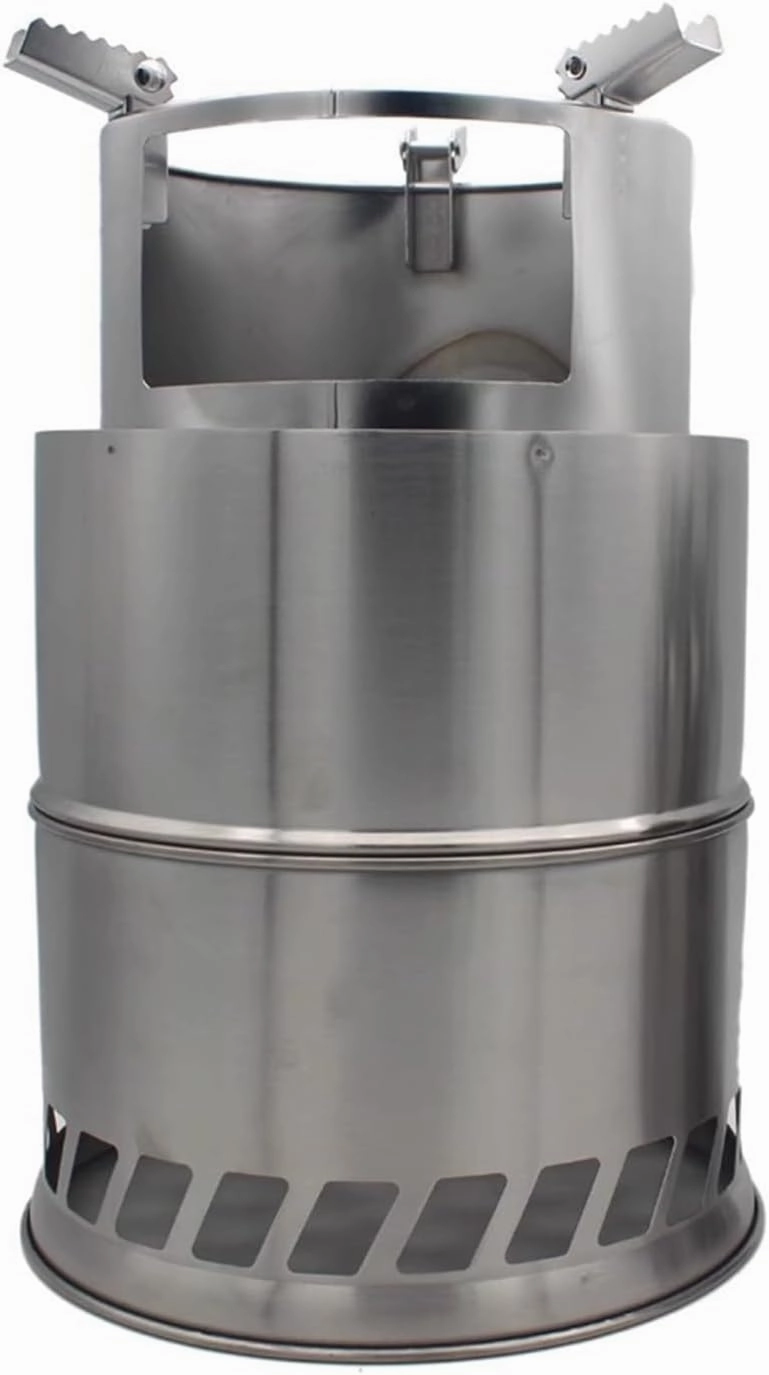 Outdoor Portable Wood Fire Stove, Picnic Stove, Small Windproof Stove, Self-Driving Home Rural Barbecue Stove, Easy to Store and Carry.(Large)