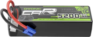 OVONIC 3S Lipo Battery 50C 5200mAh 11.1V Lipo Battery with EC5 Connector for Arrma 1/5 1/8 1/10 RC Car and Truck