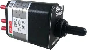 Pactrade Marine Aerator Timer Switch for Livewell Aerator Pump BASIC | Continuous/Intermittent/Off Modes | Multipurpose 12V Timer Switch for 10A Loads | Fishing Boats, Portable Bait Tanks, & More