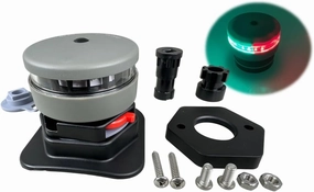 Pactrade Marine Grey Housing Navigation Light Surface Mount Adhesive Base LED AAA Battery Operated IP:67 CE RoHS Certified (Green and Red)