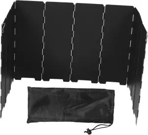 Panel Gas Grill Deflector for Camping BBQ Hiking Portable Cooking Pot Wind Screen with Carry Bag for