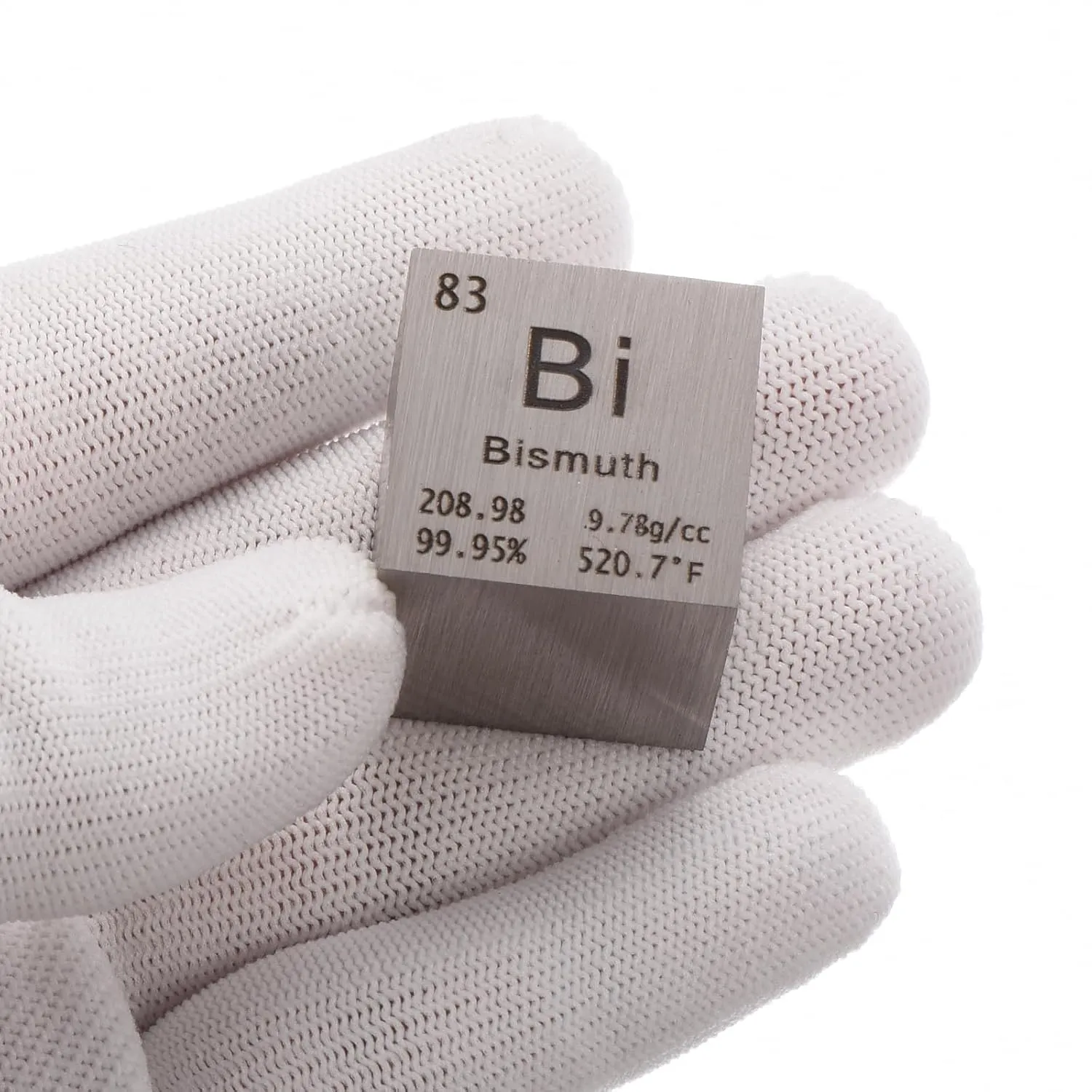 PATIKIL 1 Inch Bismuth Cube Metal Element High Density Block Pure Periodic Magnesium Block for Element Collections Teacher Lab Scientific Experiment, 25.4 mm