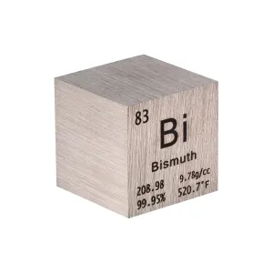 PATIKIL 1 Inch Bismuth Cube Metal Element High Density Block Pure Periodic Magnesium Block for Element Collections Teacher Lab Scientific Experiment, 25.4 mm