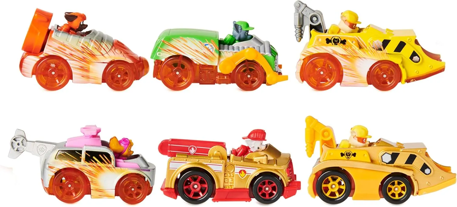 Paw Patrol, True Metal Spark Gift Pack of 6 Collectible Die-Cast Vehicles, 1:55 Scale