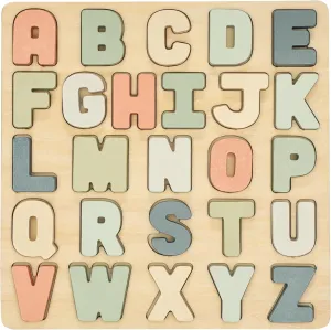 Pearhead Wooden Alphabet Puzzle, Colorful ABC Letters, Interactive Learning Board Educational Montessori Toy, Baby and Toddler Ages 1  Years