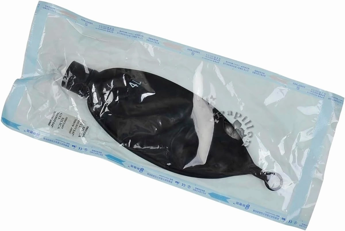 Pet Animal Storage Anesthetic Airbag Respiratory Bag Cyclic Circuit Accessories Non-Latex Veterinary Tools, Black 4L