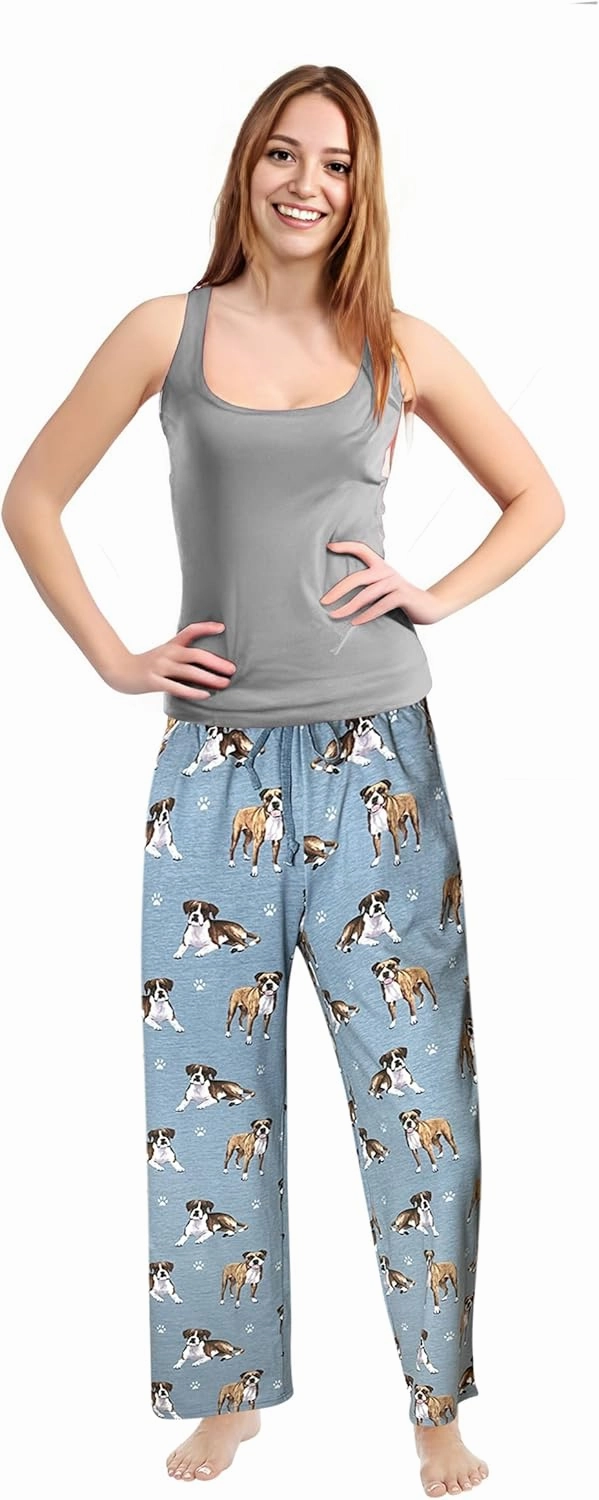 Pet Lover Pajama Pants – New Cotton Blend - All Season - Comfort Fit Lounge Pants for Women and Men - 27 Breeds Available