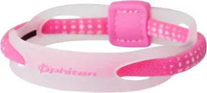 Phiten X50 Hybrid Titanium Bracelet - Sport Bracelet Permeated with X50 Aqua-Titanium Technology for Alternative Healing - Power Elastomer Zone with Micro Titanium Spheres - Clear/Pink, 6.75 Inch