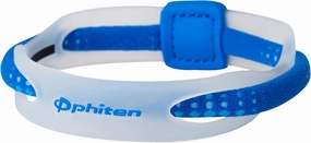Phiten X50 Hybrid Titanium Bracelet - Sport Bracelet Permeated with X50 Aqua-Titanium Technology for Alternative Healing - Power Elastomer Zone with Micro Titanium Spheres - Clear/Blue, 7.5 Inch