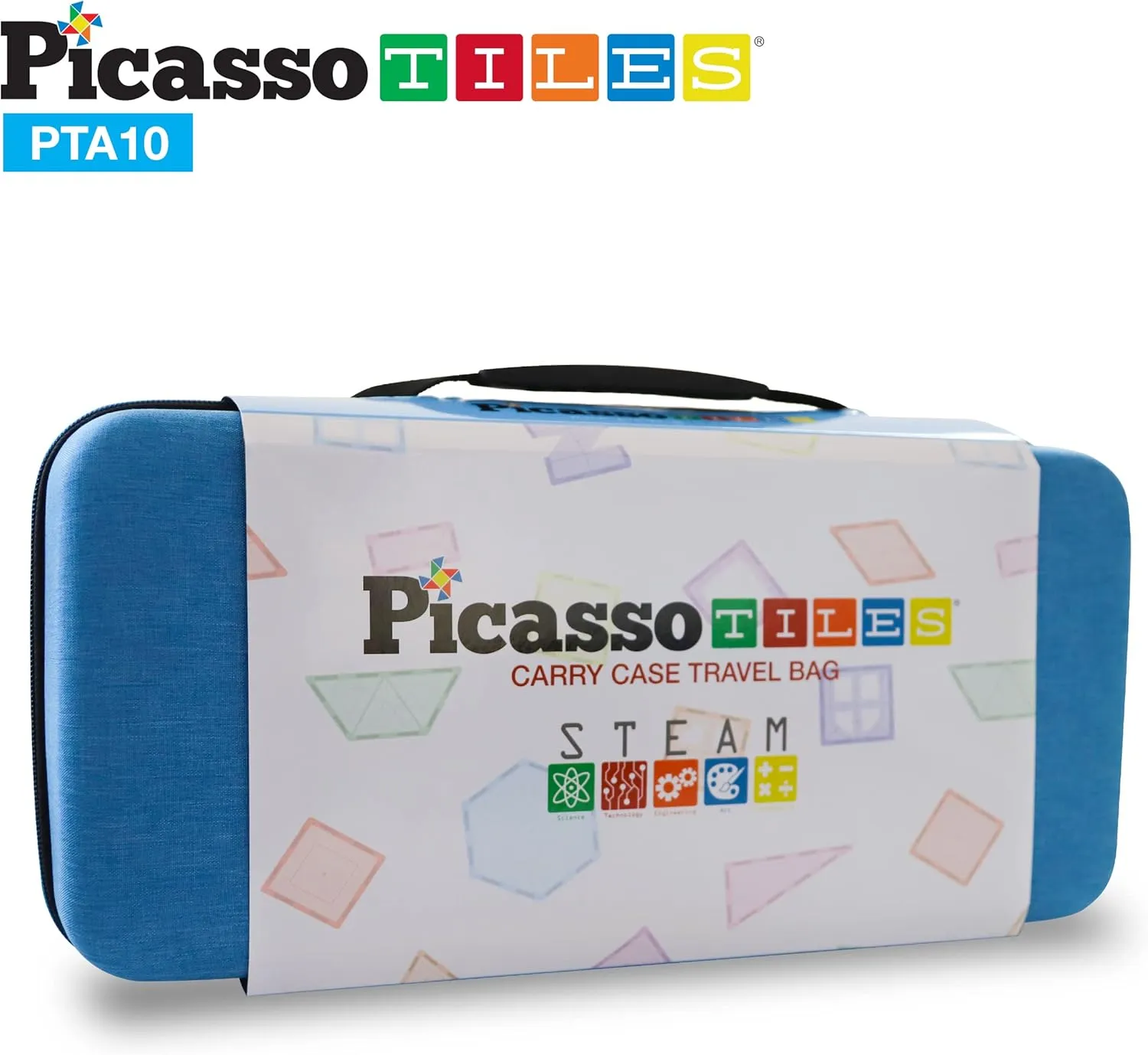 PicassoTiles Toy Carry Case Magnetic Tiles Construction Blocks Magnet Toys Kids Accessory Character Action Figure Toddlers Storage Box Organizer STEM Portable Travel Bag Water Resistant Oxford Cloth