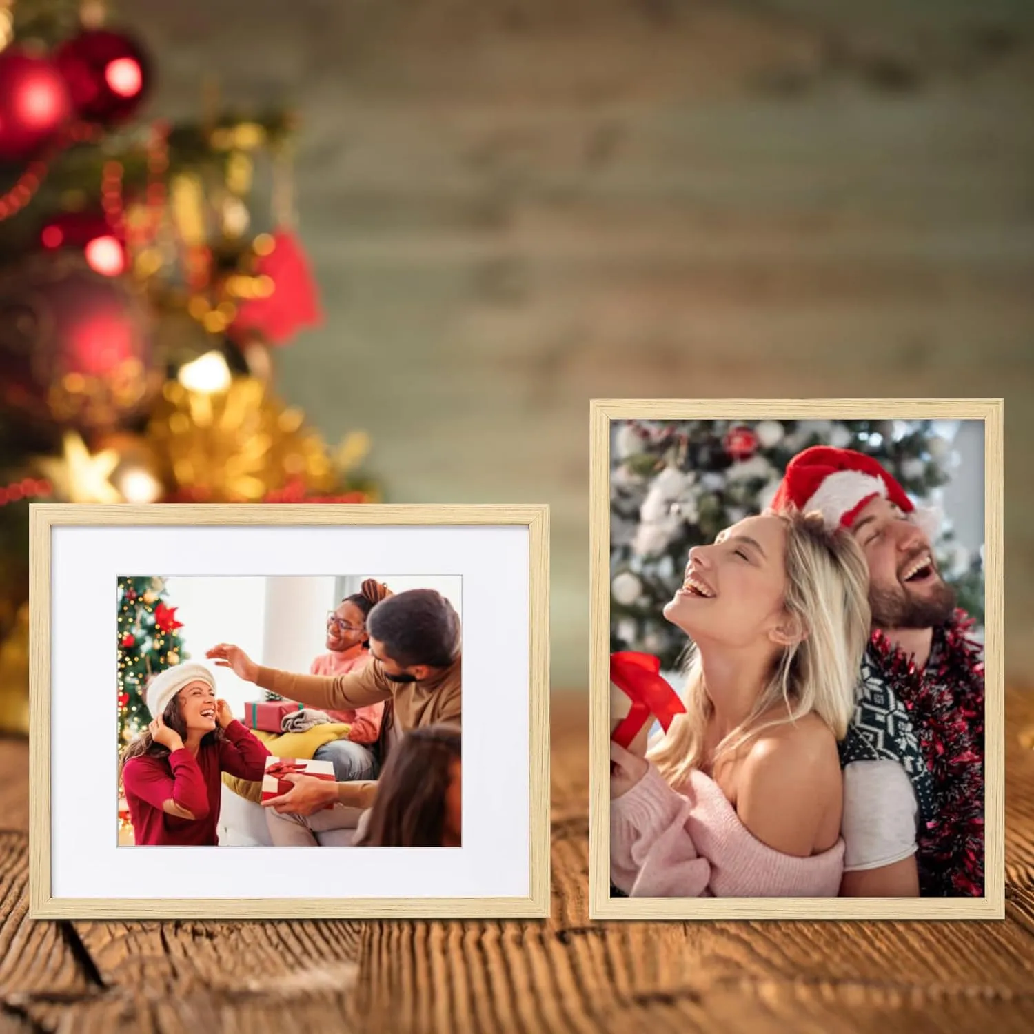Picture Frame, Set of 6 12x16 Natural Wood, Poster Frame with Plexiglass, Tabletop & Wall Mount, Ideal Gift for Any Occasion