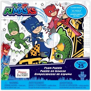 PJ Masks Foam Jigsaw Puzzle, Large Floor Puzzle, 25 Piece Puzzle for Kids 3 and Up, PJ Masks Toys