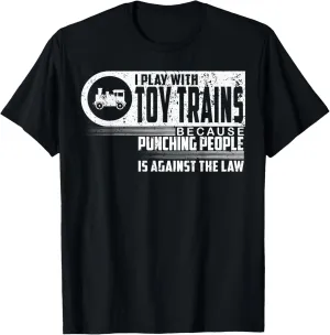 Play With Toy Trains Toy Trains Model Trains HO Scale Trains T-Shirt