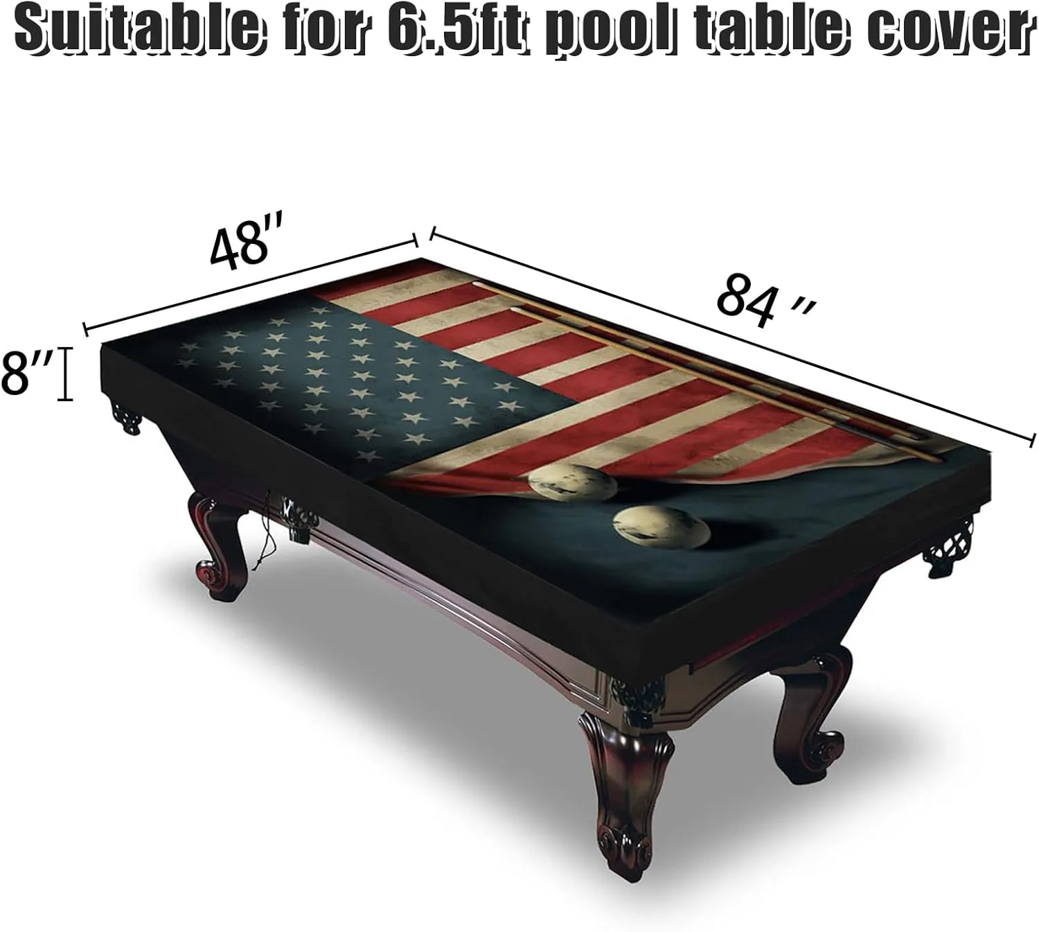 Pool Table Cover, Waterproof & Dustproof Outdoor/Indoor Polyester Taffeta Cloth Table