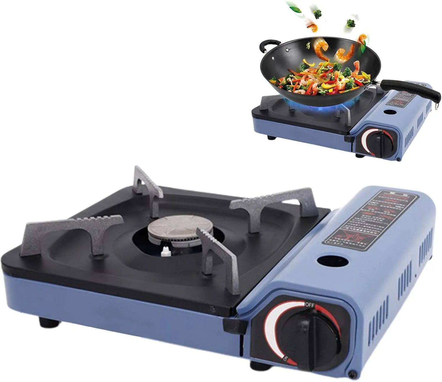 Portable Cassette Stove, Outdoor Butane Stove, Camping Butane Burner, Single Gas Stove Burner for Outdoor Activities, Camping, Hiking, Cooking, Easy to Use