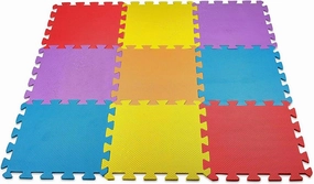 PowerTRC EVA Solid Foam Exercise Mat, Safety Play Floor Mat for Kids Tiles Cushions Soft Interlocking Exercise mats Garage Flooring Protector (20 Square Ft)