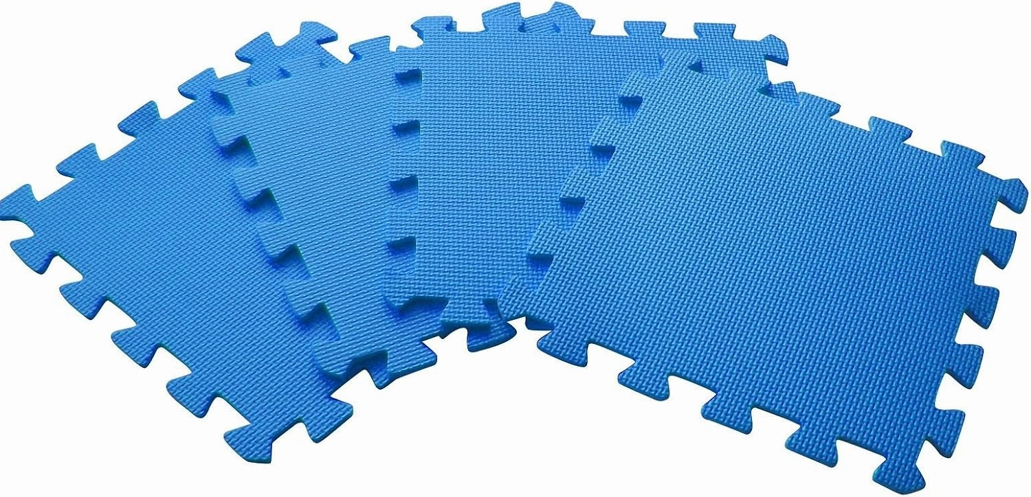 PowerTRC EVA Solid Foam Exercise Mat, Safety Play Floor Mat for Kids Tiles Cushions Soft Interlocking Exercise mats Garage Flooring Protector (20 Square Ft)