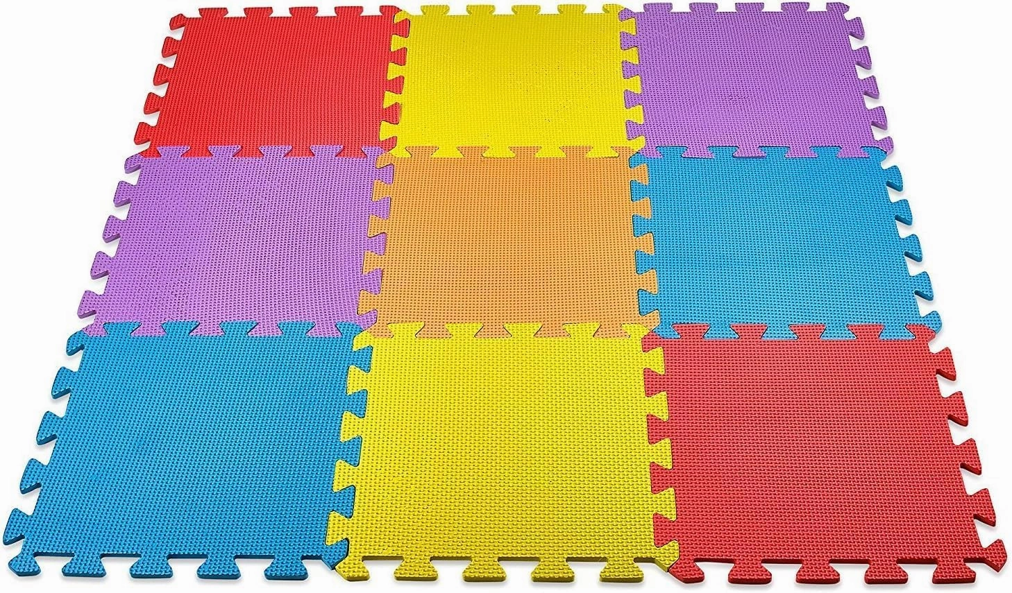PowerTRC EVA Solid Foam Exercise Mat, Safety Play Floor Mat for Kids Tiles Cushions Soft Interlocking Exercise mats Garage Flooring Protector (20 Square Ft)