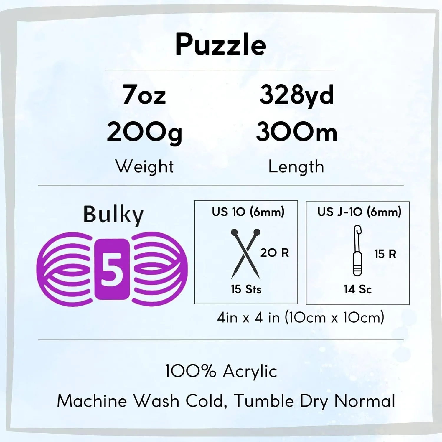 Premier Yarns Puzzle Anagram 1050-04 (3-Skeins - Same Dye Lot) Chunky Bulky #5 100% Acrylic Yarn for Crocheting and Knitting with Project Bag