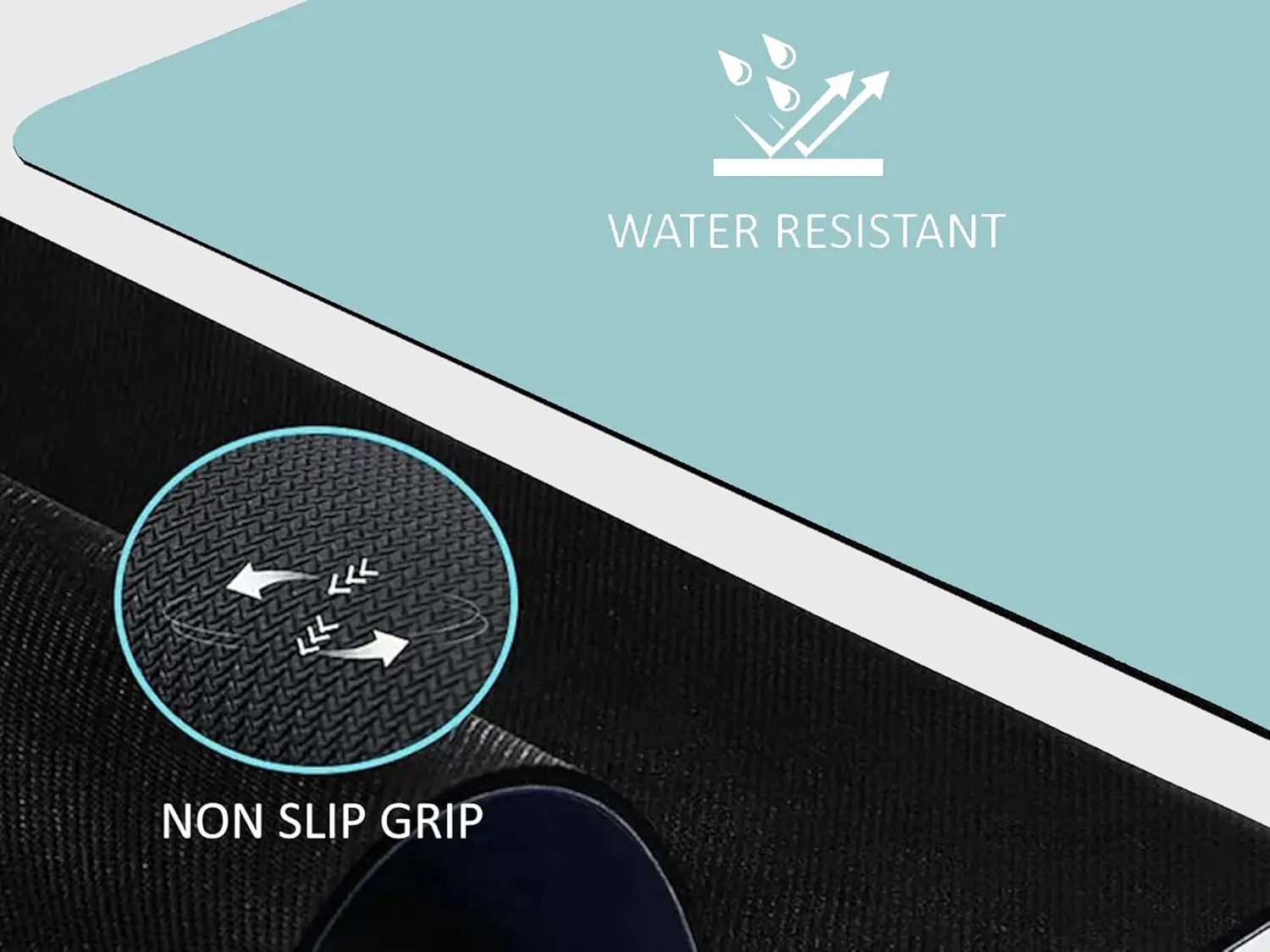 Premium Yoga Mat - 5mm Thick, Extra Wide & Long, Non-Slip Natural Rubber Base & PU Top, Anti-Tear, Ideal for Yoga, Pilates, and Fitness.