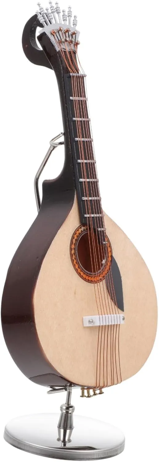 PRETYZOOM 1set Mini Guitar Model Decorative Portuguese Guitar Statue Miniature Music Instrument for Home Decor Desktop Ornament for