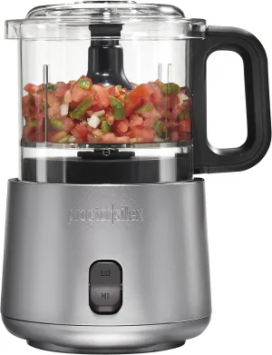 Proctor Silex Durable Electric Vegetable Chopper & Mini Food Processor with 2 Speeds for Chopping, Puree & Emulsify, 3.5 Cups, Silver