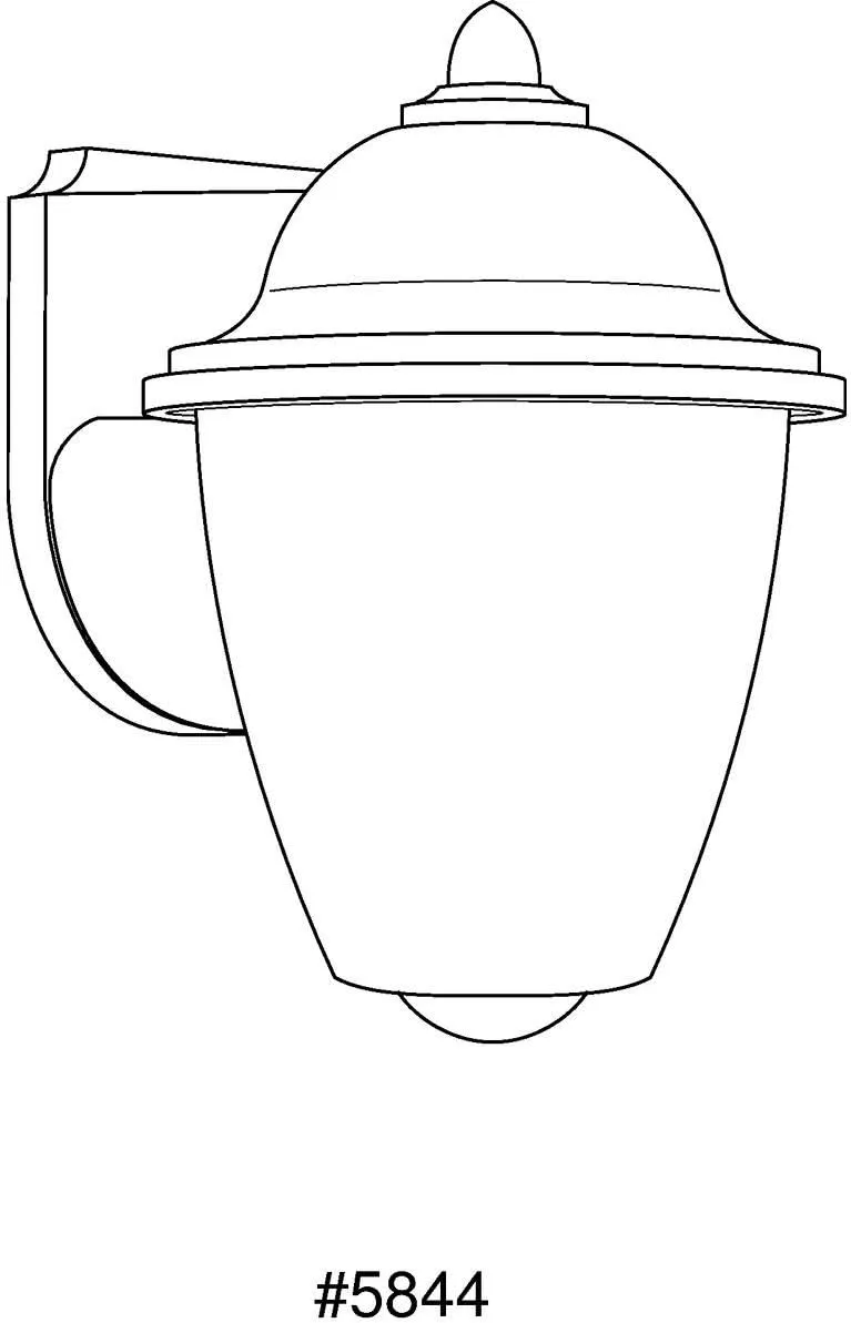Progress Lighting P5844-30 Polycarbonate Outdoor, 6-Inch Width x 8-3/4-Inch Height, White