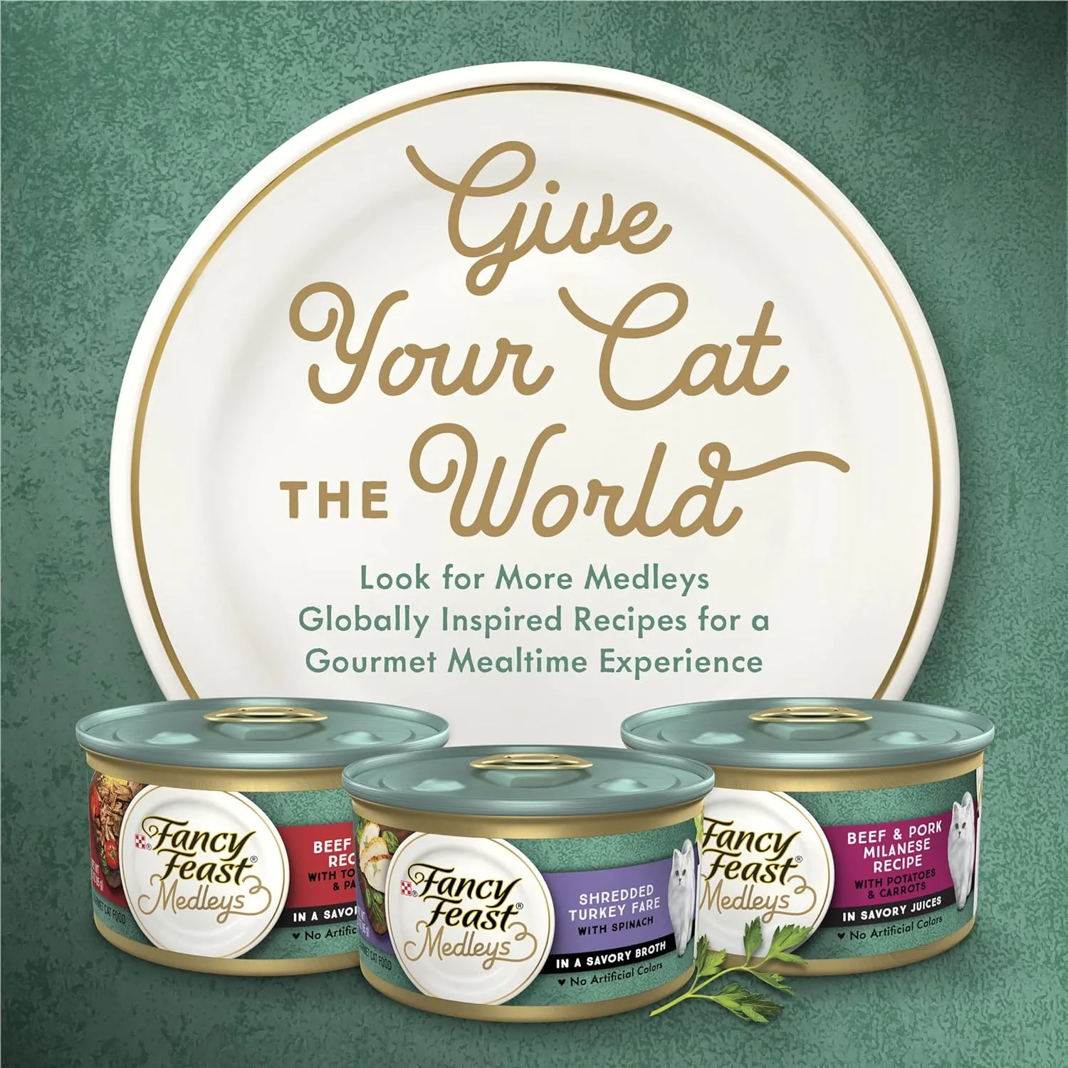 Purina Fancy Feast Wet Cat Food, Medleys White Meat Chicken Tuscany With Long Grain Rice & Greens - (Pack of 24) 3 oz. Cans