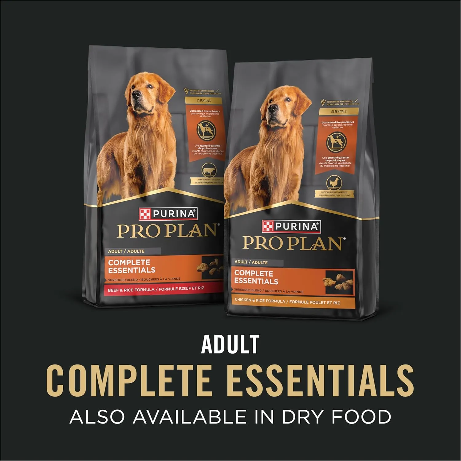 Purina Pro Plan Complete Essentials Classic Pate Dog Food, Beef and Rice Entrée - (Pack of 12) 13 oz. Cans