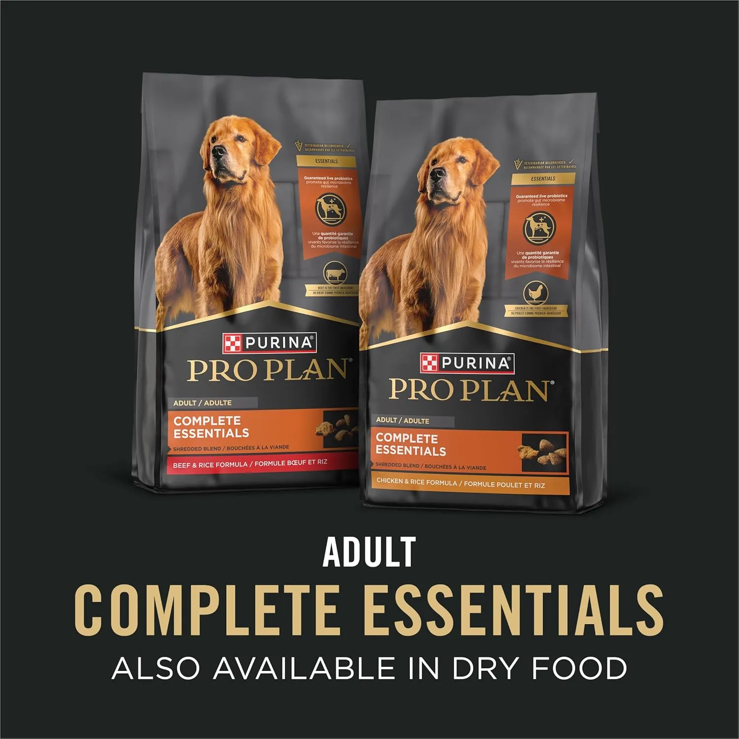 Purina Pro Plan Complete Essentials Classic Pate Dog Food, Beef and Rice Entrée - (Pack of 12) 13 oz. Cans