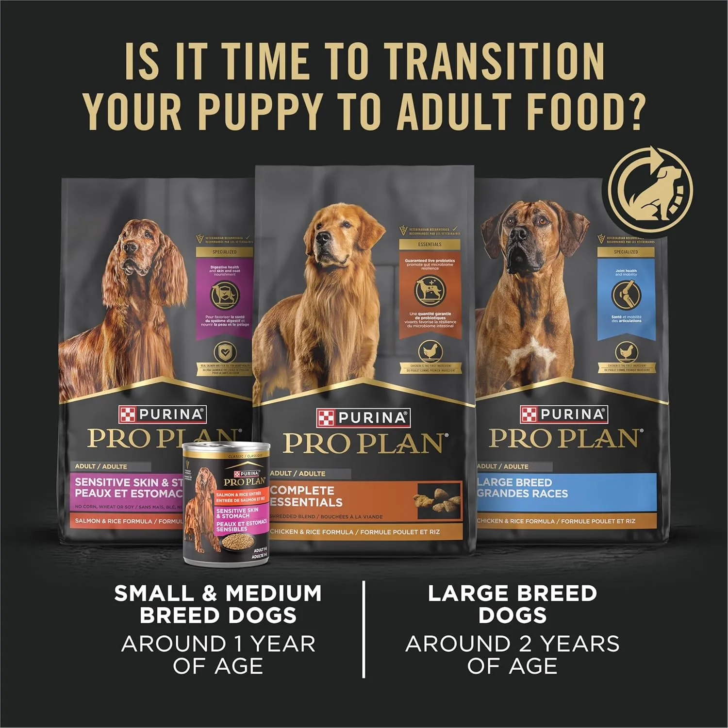 Purina Pro Plan Grain Free, High Protein Wet Puppy Food, FOCUS Classic Chicken Entree - (12) 13 oz. Cans