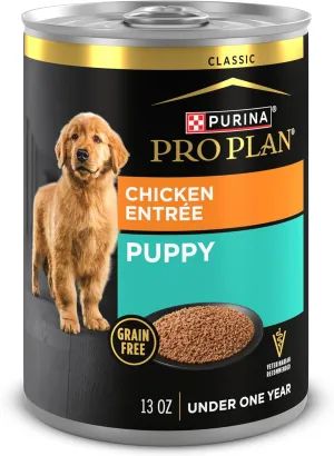Purina Pro Plan Grain Free, High Protein Wet Puppy Food, FOCUS Classic Chicken Entree - (12) 13 oz. Cans