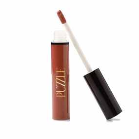 PUZZLE Lip Stain | Matte Finish, Long-Lasting, Buildable, Bold, Waterproof, Weightless, Cruelty-Free, Vegan, Paraben-Free, High Pigment Color (Flushed | Earthen Mauve)