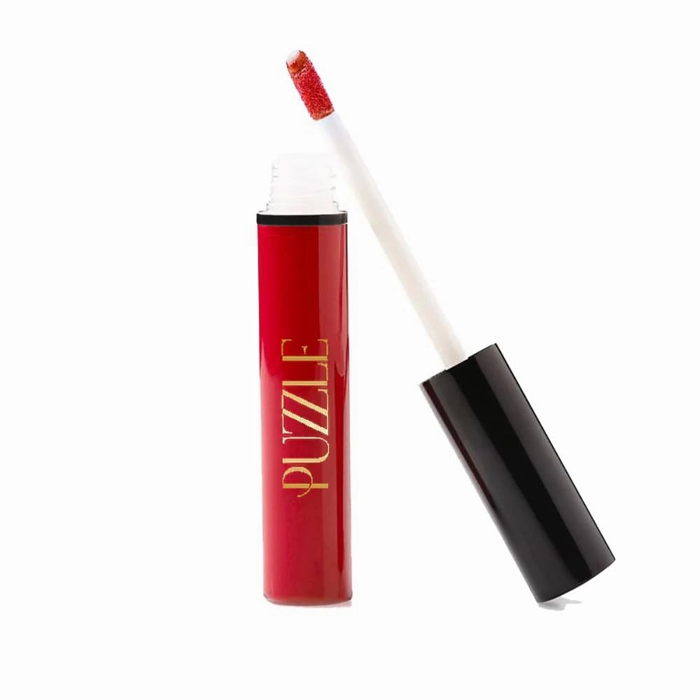 PUZZLE Lip Stain | Matte Finish, Long-Lasting, Buildable, Bold, Waterproof, Weightless, Cruelty-Free, Vegan, Paraben-Free, High Pigment Color (Love You | Red)