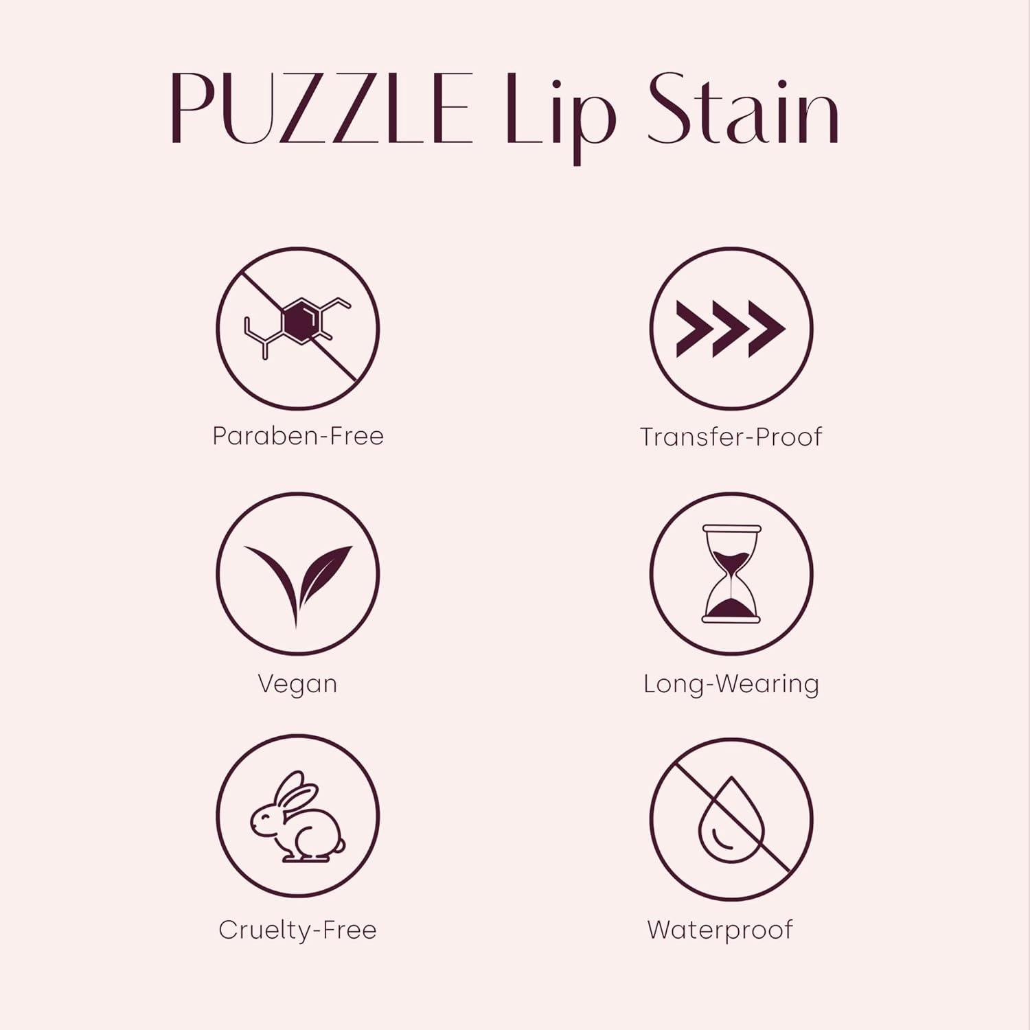 PUZZLE Lip Stain | Matte Finish, Long-Lasting, Buildable, Bold, Waterproof, Weightless, Cruelty-Free, Vegan, Paraben-Free, High Pigment Color (Love You | Red)
