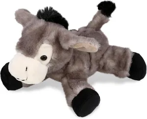 Puzzled DolliBu Plush Donkey Stuffed Animal - Soft Huggable Grey Laying Donkey, Adorable Playtime Donkey Plush Toy, Cute Farm Life Cuddle Gift for Kids & Adults - 9 Inch
