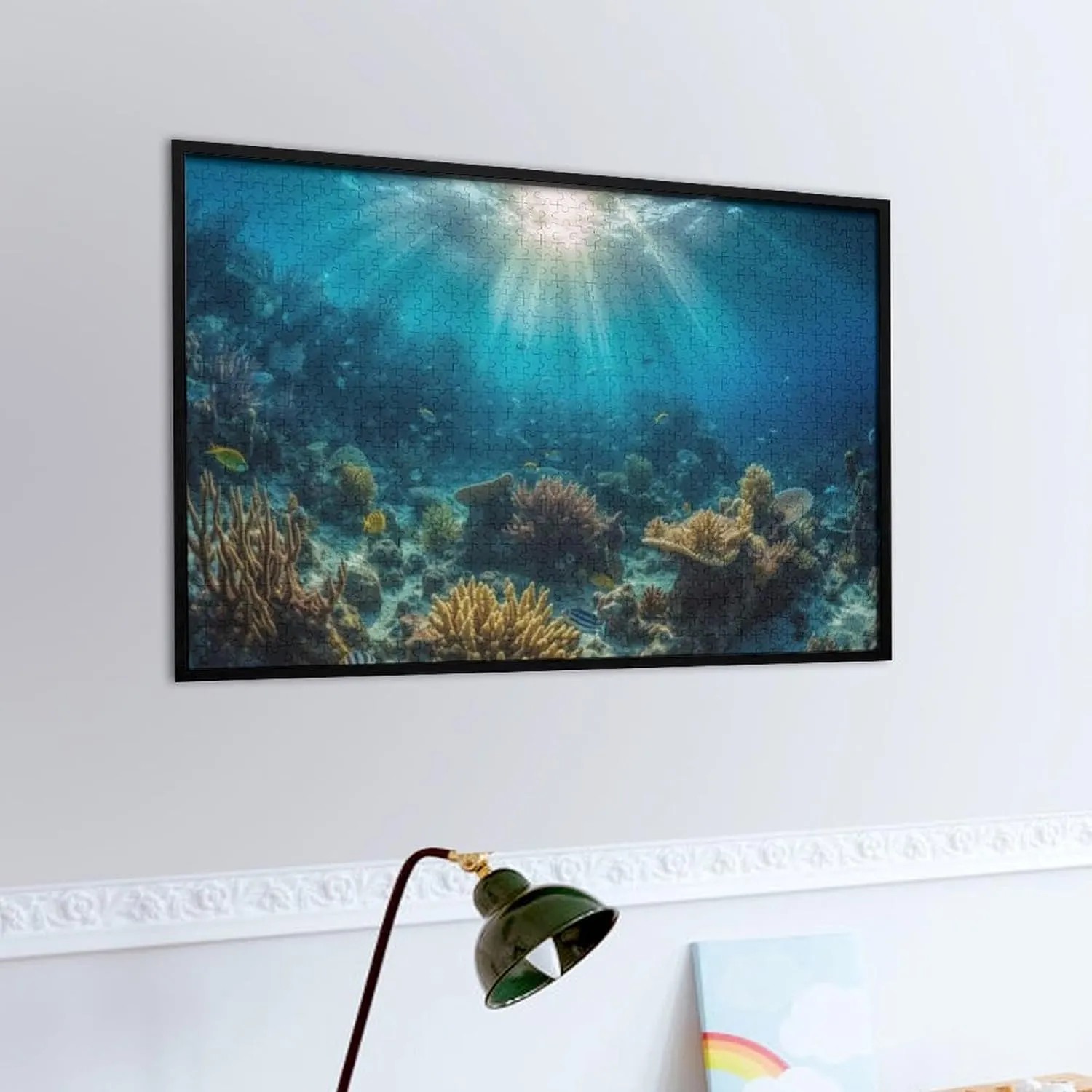 Puzzles for Adults 1000 Pieces - Multi Ed Fish Swarm Soft Coral Tropical Reef High Difficulty Wooden Jigsaw Puzzle - Family Entertainment Leisure Fun Interactive, Relaxing Holiday Puzzles