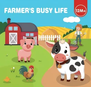 Quanquer Farm Busy Book for Toddlers 1 2 3 4 Year Old - Farm Busy Book Educational Learning Sensory Toys for Boys Girls - Christmas Birthday Gifts for Toddlers Travel Toys for Airplane Car