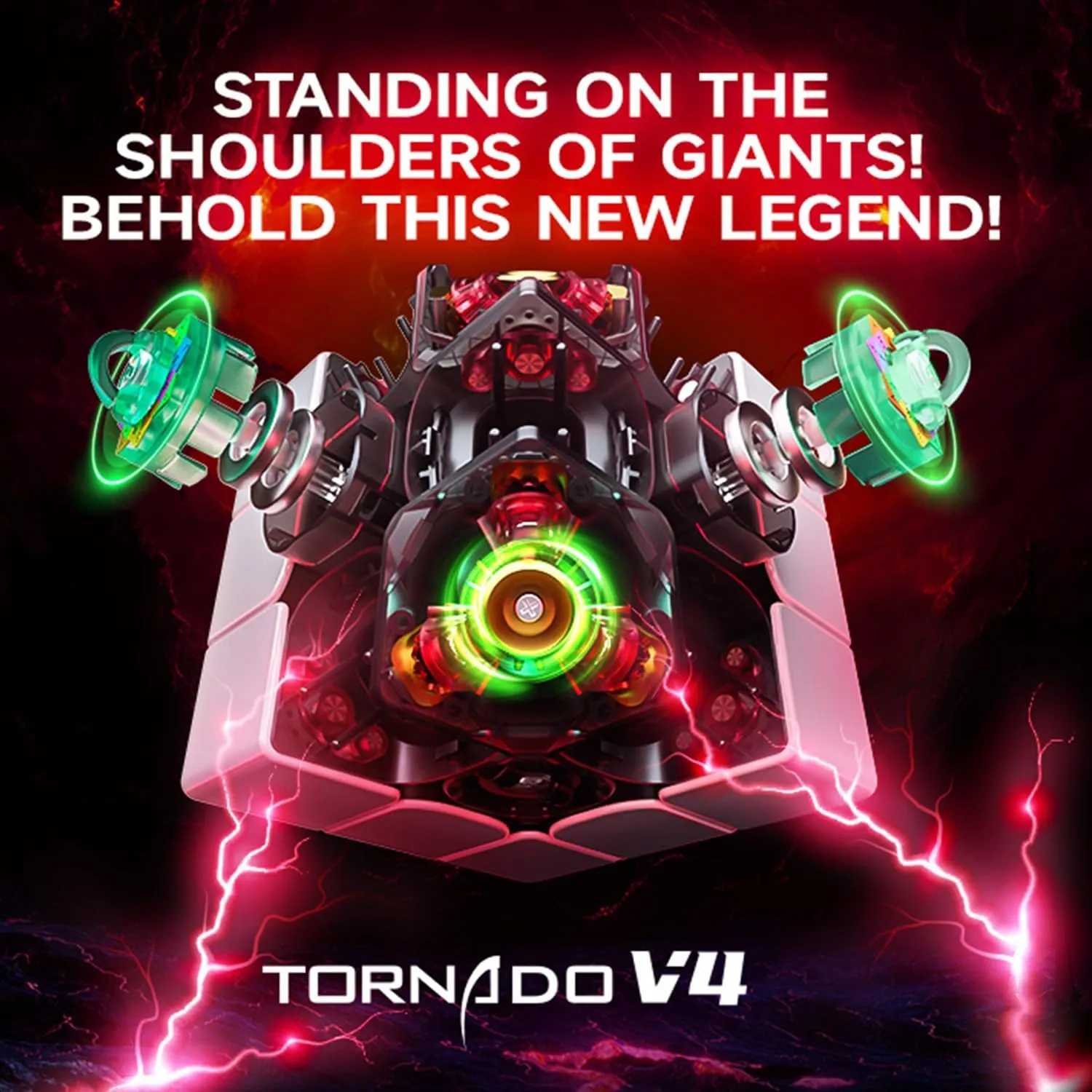 QY X Man Tornado V4M Flagship Edition 3x3 Magnetic Speed ​​Cube Tornado Speed ​​Cube No Sticker 3x3 Cube Puzzle(X-Man Tornado V4M, Flagship)