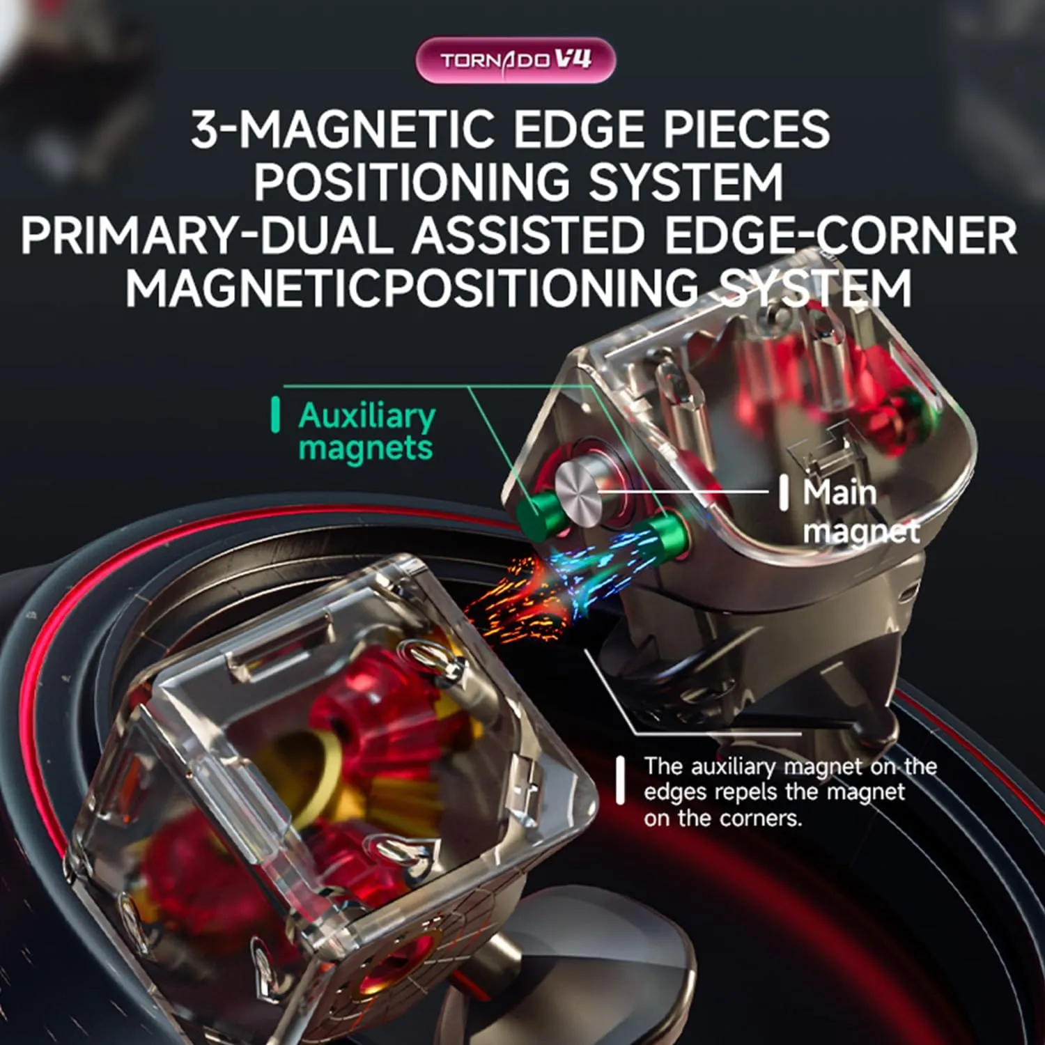 QY X Man Tornado V4M Flagship Edition 3x3 Magnetic Speed ​​Cube Tornado Speed ​​Cube No Sticker 3x3 Cube Puzzle(X-Man Tornado V4M, Flagship)